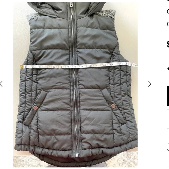 Aeropostale Dark Grey Puffer Vest - Picture 5 of 5